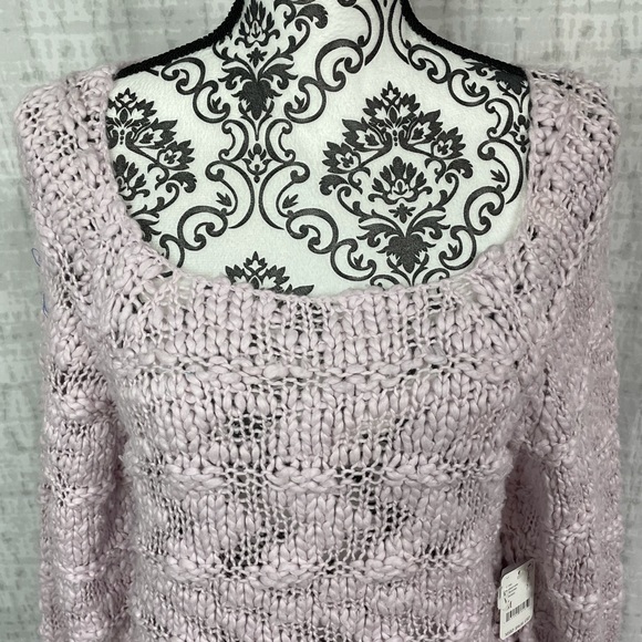 NWT Free People West Palm Sweater Purple Ethereal Combo Size Medium - Picture 3 of 9